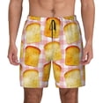 thumbnail image 1 of Lsque Mens Swim Trunks Tasty Toasts Pattern - Bathing Suit Compression Liner - Beach Swim Shorts Swimwear - (S-3XL) - Stretch Quick Dry -, 1 of 9