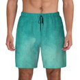 thumbnail image 1 of Lsque Mens Swim Trunks Teal Turquoise1 Pattern - Bathing Suit Compression Liner - Beach Swim Shorts Swimwear - (S-3XL) - Stretch Quick Dry -Small, 1 of 9
