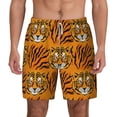 thumbnail image 1 of Lsque Mens Swim Trunks Tiger Pattern - Bathing Suit Compression Liner - Beach Swim Shorts Swimwear - (S-3XL) - Stretch Quick Dry -Small, 1 of 9