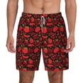 thumbnail image 1 of Lsque Mens Swim Trunks Tomatoes And Chili Pattern - Bathing Suit Compression Liner - Beach Swim Shorts Swimwear - (S-3XL) - Stretch Quick Dry -Medium, 1 of 9
