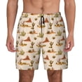 thumbnail image 1 of Lsque Mens Swim Trunks Tropical Desert Pattern - Bathing Suit Compression Liner - Beach Swim Shorts Swimwear - (S-3XL) - Stretch Quick Dry -Small, 1 of 9