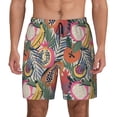thumbnail image 1 of Lsque Mens Swim Trunks Tropical Fruit Pattern - Bathing Suit Compression Liner - Beach Swim Shorts Swimwear - (S-3XL) - Stretch Quick Dry -Large, 1 of 9