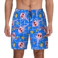 thumbnail image 1 of Lsque Mens Swim Trunks Tropical Jellyfishes Pattern - Bathing Suit Compression Liner - Beach Swim Shorts Swimwear - (S-3XL) - Stretch Quick Dry -Small, 1 of 9