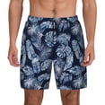 thumbnail image 1 of Lsque Mens Swim Trunks Tropical Leaves Pattern - Bathing Suit Compression Liner - Beach Swim Shorts Swimwear - (S-3XL) - Stretch Quick Dry -Small, 1 of 9