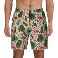 thumbnail image 1 of Lsque Mens Swim Trunks Tropical Mask Flamingo Pattern - Bathing Suit Compression Liner - Beach Swim Shorts Swimwear - (S-3XL) - Stretch Quick Dry -Small, 1 of 9