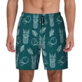 thumbnail image 1 of Lsque Mens Swim Trunks Tropical Pineapple Pattern - Bathing Suit Compression Liner - Beach Swim Shorts Swimwear - (S-3XL) - Stretch Quick Dry -Medium, 1 of 9