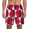 thumbnail image 1 of Lsque Mens Swim Trunks Tulips Flowers Pattern - Bathing Suit Compression Liner - Beach Swim Shorts Swimwear - (S-3XL) - Stretch Quick Dry -3X-Large, 1 of 9