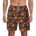 thumbnail image 1 of Lsque Mens Swim Trunks Turkey Bird Pattern - Bathing Suit Compression Liner - Beach Swim Shorts Swimwear - (S-3XL) - Stretch Quick Dry -3X-Large, 1 of 9