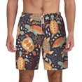 thumbnail image 1 of Lsque Mens Swim Trunks Turtles and Sea Plants Pattern - Bathing Suit Compression Liner - Beach Swim Shorts Swimwear - (S-3XL) - Stretch Quick Dry -Large, 1 of 9