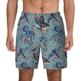 thumbnail image 1 of Lsque Mens Swim Trunks Underwater Animals and Flowers Pattern - Bathing Suit Compression Liner - Beach Swim Shorts Swimwear - (S-3XL) - Stretch Quick Dry -Medium, 1 of 9