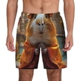 thumbnail image 1 of Lsque Mens Swim Trunks Valley Meditating Guinea Pig Pattern - Bathing Suit Compression Liner - Beach Swim Shorts Swimwear - (S-3XL) - Stretch Quick Dry -3X-Large, 1 of 9