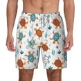 thumbnail image 1 of Lsque Mens Swim Trunks Various Turtle Pattern - Bathing Suit Compression Liner - Beach Swim Shorts Swimwear - (S-3XL) - Stretch Quick Dry -Small, 1 of 9