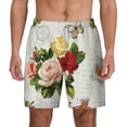 thumbnail image 1 of Lsque Mens Swim Trunks Vintage Bike Flower Butterfly Pattern - Bathing Suit Compression Liner - Beach Swim Shorts Swimwear - (S-3XL) - Stretch Quick Dry -Large, 1 of 9