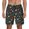 thumbnail image 1 of Lsque Mens Swim Trunks Vintage Records Pattern - Bathing Suit Compression Liner - Beach Swim Shorts Swimwear - (S-3XL) - Stretch Quick Dry -Small, 1 of 9