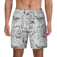 thumbnail image 1 of Lsque Mens Swim Trunks Vintage Sailboats Pattern - Bathing Suit Compression Liner - Beach Swim Shorts Swimwear - (S-3XL) - Stretch Quick Dry -Large, 1 of 9