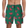 thumbnail image 1 of Lsque Mens Swim Trunks Watermelon Pattern - Bathing Suit Compression Liner - Beach Swim Shorts Swimwear - (S-3XL) - Stretch Quick Dry -3X-Large, 1 of 9