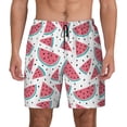 thumbnail image 1 of Lsque Mens Swim Trunks Watermelon Pattern - Bathing Suit Compression Liner - Beach Swim Shorts Swimwear - (S-3XL) - Stretch Quick Dry -XX-Large, 1 of 9