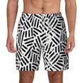 thumbnail image 1 of Lsque Mens Swim Trunks Weave Geometric Pattern - Bathing Suit Compression Liner - Beach Swim Shorts Swimwear - (S-3XL) - Stretch Quick Dry -Medium, 1 of 9