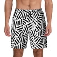 thumbnail image 1 of Lsque Mens Swim Trunks Weave Geometric Pattern - Bathing Suit Compression Liner - Beach Swim Shorts Swimwear - (S-3XL) - Stretch Quick Dry -Medium, 1 of 9