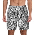 thumbnail image 1 of Lsque Mens Swim Trunks Weave Geometric Pattern - Bathing Suit Compression Liner - Beach Swim Shorts Swimwear - (S-3XL) - Stretch Quick Dry -XX-Large, 1 of 9