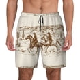 thumbnail image 1 of Lsque Mens Swim Trunks Western Desert Cowboys1 Pattern - Bathing Suit Compression Liner - Beach Swim Shorts Swimwear - (S-3XL) - Stretch Quick Dry -Small, 1 of 9