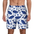 thumbnail image 1 of Lsque Mens Swim Trunks Whale Pattern - Bathing Suit Compression Liner - Beach Swim Shorts Swimwear - (S-3XL) - Stretch Quick Dry -Medium, 1 of 9