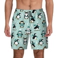 thumbnail image 1 of Lsque Mens Swim Trunks Winter Skiing Penguin Pattern - Bathing Suit Compression Liner - Beach Swim Shorts Swimwear - (S-3XL) - Stretch Quick Dry -Small, 1 of 9