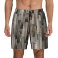 thumbnail image 1 of Lsque Mens Swim Trunks Wooden Texture Pattern - Bathing Suit Compression Liner - Beach Swim Shorts Swimwear - (S-3XL) - Stretch Quick Dry -XX-Large, 1 of 9