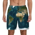 thumbnail image 1 of Lsque Mens Swim Trunks World Map Pattern - Bathing Suit Compression Liner - Beach Swim Shorts Swimwear - (S-3XL) - Stretch Quick Dry -XX-Large, 1 of 9