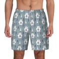thumbnail image 1 of Lsque Mens Swim Trunks bead tree winter Pattern - Bathing Suit Compression Liner - Beach Swim Shorts Swimwear - (S-3XL) - Stretch Quick Dry -X-Large, 1 of 9