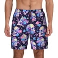 thumbnail image 1 of Lsque Mens Swim Trunks cool flower Skull Pattern - Bathing Suit Compression Liner - Beach Swim Shorts Swimwear - (S-3XL) - Stretch Quick Dry -Small, 1 of 9
