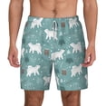 thumbnail image 1 of Lsque Mens Swim Trunks whiter Snow bear Print Pattern - Bathing Suit Compression Liner - Beach Swim Shorts Swimwear - (S-3XL) - Stretch Quick Dry -Small, 1 of 9