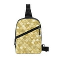 thumbnail image 1 of Lsque Mermaid Fish Scale Pattern Chest Package – Foldable Waterproof Chest Bag with Adjustable Shoulder Strap, Double Zipper Compartments & D-Buckle Design, 1 of 7