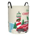 thumbnail image 1 of Lsque Merry Christmas 1 pattern Laundry Hamper Basket, Tall Woven Rope Hamper Basket for Clothes, Lightweight Storage Basket, Collapsible Waterproof-Medium, 1 of 8