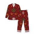 thumbnail image 1 of Lsque Merry Christmas Pattern Long Sleeve Pajama Set for Men - Soft 2-Piece Sleepwear and Loungewear Set with Pockets, Comfy Nightwear-Large, 1 of 7