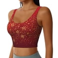 thumbnail image 1 of Lsque Merry Christmas Printed Women'S Sports Bra, Compression, Moisture Wicking, High-Impact Sports Bra For Women,Supportive sports bra-Large, 1 of 9