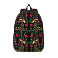 thumbnail image 1 of Lsque Mexican Flower 2 Pattern Canvas Daypack, Durable Backpack, High-quality Versatile Backpack,Vintage Compact Backpack-Medium, 1 of 6
