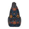 thumbnail image 1 of Lsque Mexican Flower Pattern Cross Chest Bag Diagonally – Premium Durable Front Chest Sling with Adjustable Padded Strap, High-Capacity Storage, 1 of 8