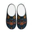 thumbnail image 1 of Lsque Mexican Flower Pattern Womens Comfort Cotton on Scuff With Memory Foam and Anti-skid Sole Slipper-39/40, 1 of 7