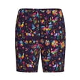 thumbnail image 1 of Lsque Mexican Flowers Birds Mens Sleep Pajama Shorts,Short Pajama Pants, Cotton Ultra-Soft Knit-3X-Large, 1 of 9