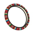 thumbnail image 1 of Lsque Mexican Serape Blanket Stripes Ultra Soft Car Steering Wheel Cover for Women, Standard 15 inch Size for Truck Van SUV Auto, 1 of 8