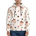 thumbnail image 1 of Lsque Milk Tea Pattern Casual Men's Hoodie,Hooded Sweatshirt with Kangaroo Pocket,Pullover Hoodie-XX-Large, 1 of 7