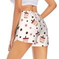 thumbnail image 1 of Lsque Milk Tea Printed Women's Running Shorts with Liner Pockets,Elastic Quick Dry Workout Athletic Gym Yoga Shorts,Womens High Waist Shorts-Small, 1 of 9