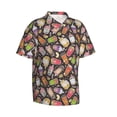 thumbnail image 1 of Lsque Milk Tea pattern Hawaiian Shirt for Men, Unisex Summer Beach Casual Short Sleeve Button Down Shirts-Large, 1 of 9