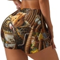 thumbnail image 1 of Lsque Modern Floral Guinea Pig Pattern High Waisted Biker Shorts for Women-Tummy Control Fitness Athletic Workout Running Yoga Gym Shorts,Moisture-Wicking-XX-Large, 1 of 9