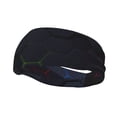 thumbnail image 1 of Lsque Modern Hexagonal Neon Grid Pattern Sweatbands Sports Headband for Men & Women - Moisture Wicking Athletic Cotton Terry Cloth Sweatband for Tennis, Basketball, Running, 1 of 9