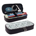 thumbnail image 1 of Lsque Modern Industry Printed Big Capacity PU Leather Pencil Case Large Pencil Pouch Stationery Pen Bag Pencil Holder for Teen, 1 of 6