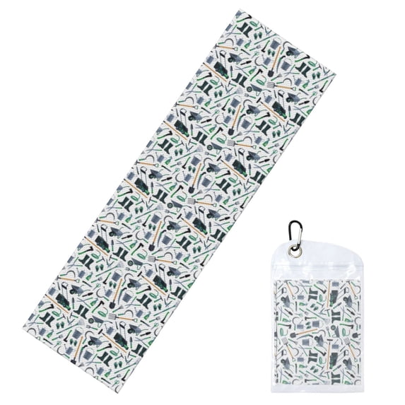 Lsque Modern Industry Printed Cooling Towel (40"x 12"), Ice Towel, Microfiber, Soft Breathable Chilly Towel for Yoga, Sport, Gym, Workout, Fitness, Running