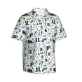 thumbnail image 1 of Lsque Modern Industry pattern Hawaiian Shirt for Men, Unisex Summer Beach Casual Short Sleeve Button Down Shirts-X-Large, 1 of 9