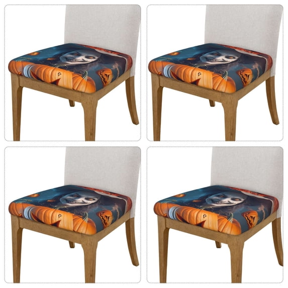 Lsque Modern Style Pumpkin Witch Printed Square Couch Cushion Covers, Floral Sofa Cushion Covers Replacement, Stretch Couch Covers for Couch-16.9in